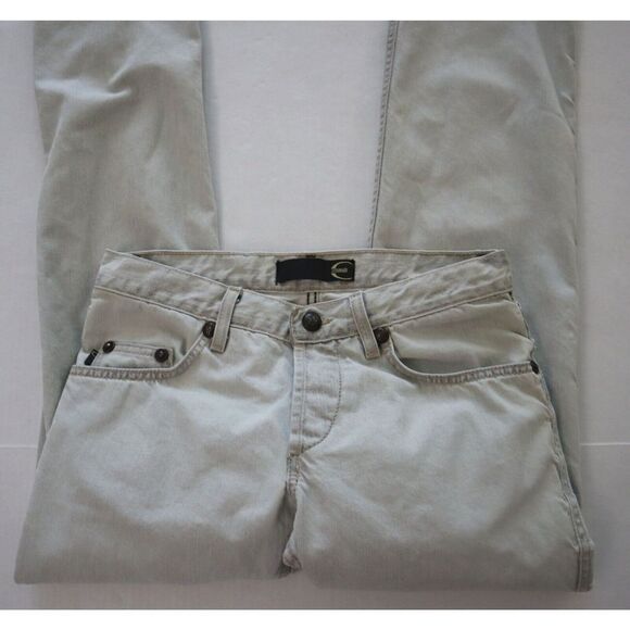 Just Cavalli Women's Sz 29" Waist Blue Faded Button Fly Straight Leg Jeans $300+ - Picture 6 of 10